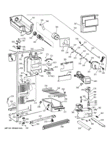 03 - Freezer Section parts for Ge Refrigerator TFX22KPDAWW from AppliancePartsPros.com