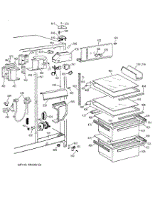 03 - Fresh Food Section parts for Ge Refrigerator TFJ20JADAWW from AppliancePartsPros.com