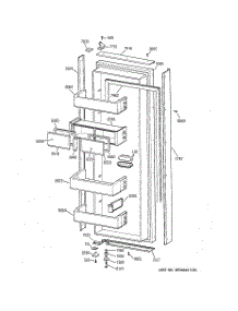 02 - Fresh Food Door parts for Ge Refrigerator ZIS48NCA from AppliancePartsPros.com