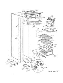 04 - Freezer Section parts for Ge Refrigerator ZIS48NCA from AppliancePartsPros.com