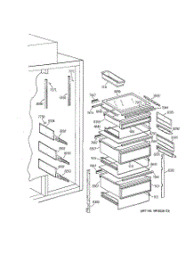 06 - Fresh Food Section parts for Ge Refrigerator ZIS36NCA from AppliancePartsPros.com