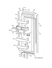 02 - Fresh Food Door parts for Ge Refrigerator ZISW48DCA from AppliancePartsPros.com