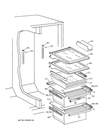 05 - Fresh Food Shelves parts for Ge Refrigerator TFX22APDAAA from AppliancePartsPros.com