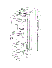 02 - Fresh Food Door parts for Ge Refrigerator TPJ24PRBEWW from AppliancePartsPros.com