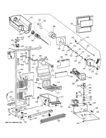 03 - Freezer Section parts for Ge Refrigerator TFT25PRBEWW from AppliancePartsPros.com