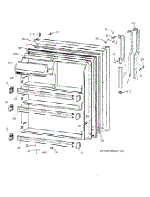 02 - Fresh Food Door parts for Ge Refrigerator TBX21GIDARWW from AppliancePartsPros.com
