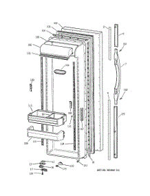 02 - Fresh Food Door parts for Ge Refrigerator TFT27PRBEWW from AppliancePartsPros.com
