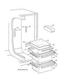 04 - Fresh Food Section parts for Ge Refrigerator TFT20JRBEWW from AppliancePartsPros.com