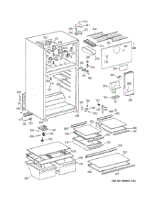 02 - Cabinet parts for Ge Refrigerator TBJ16NABRRWW from AppliancePartsPros.com