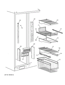 04 - Freezer Shelves parts for Ge Refrigerator TFK28PFBEWW from AppliancePartsPros.com