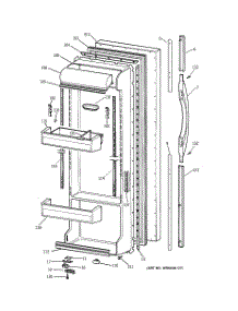 02 - Fresh Food Door parts for Ge Refrigerator TFK22PRBEAA from AppliancePartsPros.com