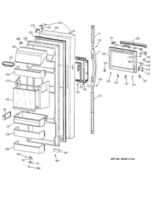 02 - Fresh Food Door parts for Ge Refrigerator TFK28ZFBEAA from AppliancePartsPros.com