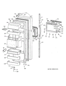 02 - Fresh Food Door parts for Ge Refrigerator TFG28ZFCEWH from AppliancePartsPros.com