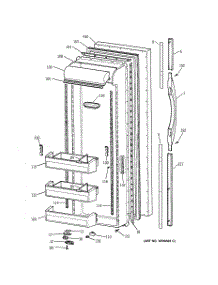02 - Fresh Food Door parts for Ge Refrigerator TFG27PRBEWW from AppliancePartsPros.com