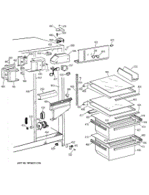 03 - Fresh Food Section parts for Ge Refrigerator TFG20JABEWW from AppliancePartsPros.com