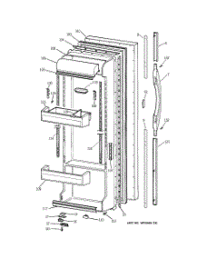 02 - Fresh Food Door parts for Ge Refrigerator TFG25PEBEWH from AppliancePartsPros.com
