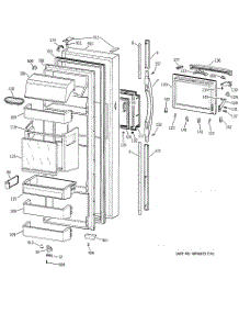 02 - Fresh Food Door parts for Ge Refrigerator TFG28PFCEWW from AppliancePartsPros.com