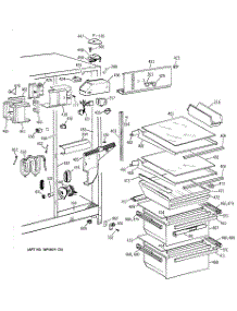 03 - Fresh Food Section parts for Ge Refrigerator TFG25JRBEWW from AppliancePartsPros.com