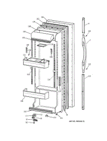 02 - Fresh Food Door parts for Ge Refrigerator TFX22ZPBEAA from AppliancePartsPros.com