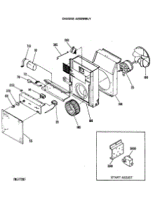 02 - Chassis Assembly parts for Ge Air Conditioner AVX08FAC1 from AppliancePartsPros.com
