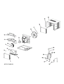 02 - Cabinet & Components parts for Ge Air Conditioner AKM12ANW1 from AppliancePartsPros.com