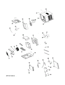 02 - Cabinet & Components parts for Ge Air Conditioner AEE08ANL1 from AppliancePartsPros.com