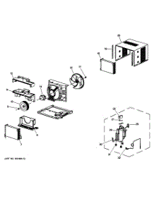 02 - Cabinet & Components parts for Ge Air Conditioner AKQ08ANW1 from AppliancePartsPros.com