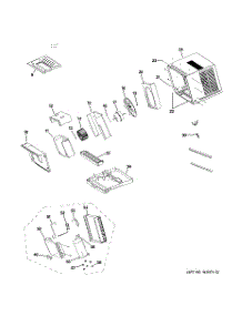 02 - Cabinet & Components parts for Ge Air Conditioner AEM08LNQ1 from AppliancePartsPros.com