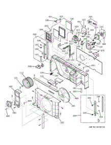 02 - Motor & Chassis Parts parts for Ge Air Conditioner AZ35H09D2DM1 from AppliancePartsPros.com