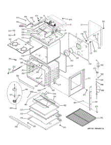 05 - Body With Microwave Support parts for Ge Oven PT970SM4SS from AppliancePartsPros.com
