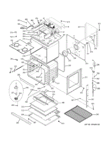 05 - Body With Microwave Support parts for Ge Oven PT970DR1WW from AppliancePartsPros.com