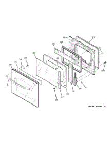 03 - Door parts for Ge Oven JCKS10BM3BB from AppliancePartsPros.com