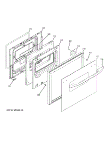 04 - Door parts for Ge Oven JGRS06BEJ1BB from AppliancePartsPros.com