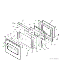 03 - Door parts for Ge Oven JK915SK1SS from AppliancePartsPros.com