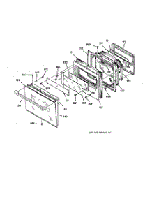 03 - Door parts for Ge Oven ZEK735WW1WW from AppliancePartsPros.com