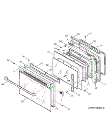03 - Door parts for Ge Oven ZET737BA4BB from AppliancePartsPros.com