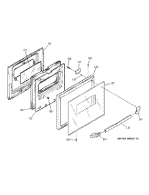 03 - Door parts for Ge Oven JRS04BW6BB from AppliancePartsPros.com