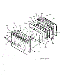 05 - Door parts for Ge Oven JT950CA3CC from AppliancePartsPros.com