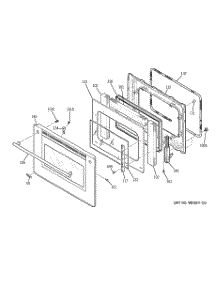 05 - Door parts for Ge Oven ZET2RM2SS from AppliancePartsPros.com