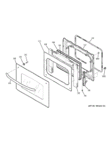 03 - Door parts for Ge Oven JTS10SP1SS from AppliancePartsPros.com