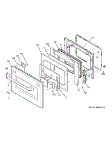 05 - Door parts for Ge Oven ZET2PM3SS from AppliancePartsPros.com