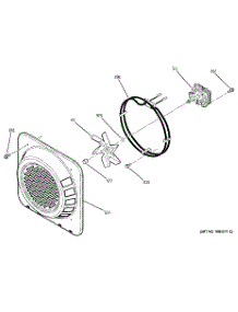 05 - Convection Fan parts for Ge Oven JKP18CD1CC from AppliancePartsPros.com