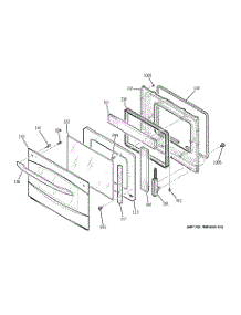 05 - Door parts for Ge Oven PT956SM3SS from AppliancePartsPros.com