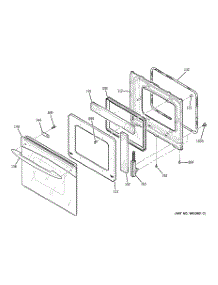 05 - Door parts for Ge Oven JK955WF6WW from AppliancePartsPros.com