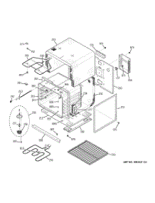 04 - Lower Oven parts for Ge Oven JKP48BF6BB from AppliancePartsPros.com
