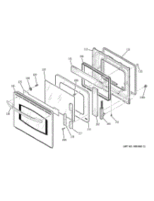 05 - Door parts for Ge Oven JKP35DP3BB from AppliancePartsPros.com