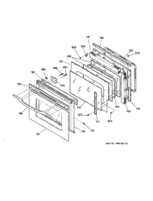 03 - Door parts for Ge Oven JK910AA3AA from AppliancePartsPros.com