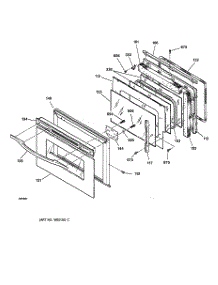03 - Door parts for Ge Oven JK910AA1AA from AppliancePartsPros.com