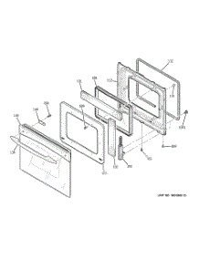03 - Door parts for Ge Oven JCK915WF5WW from AppliancePartsPros.com