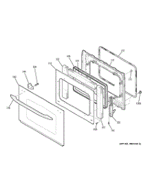 03 - Door parts for Ge Oven PCT920BM2BB from AppliancePartsPros.com